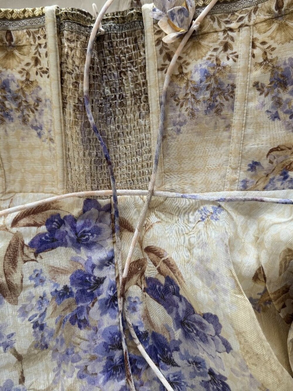 Zimmermann Cream and Lavender Floral Maxi Dress - Picture 14 of 14